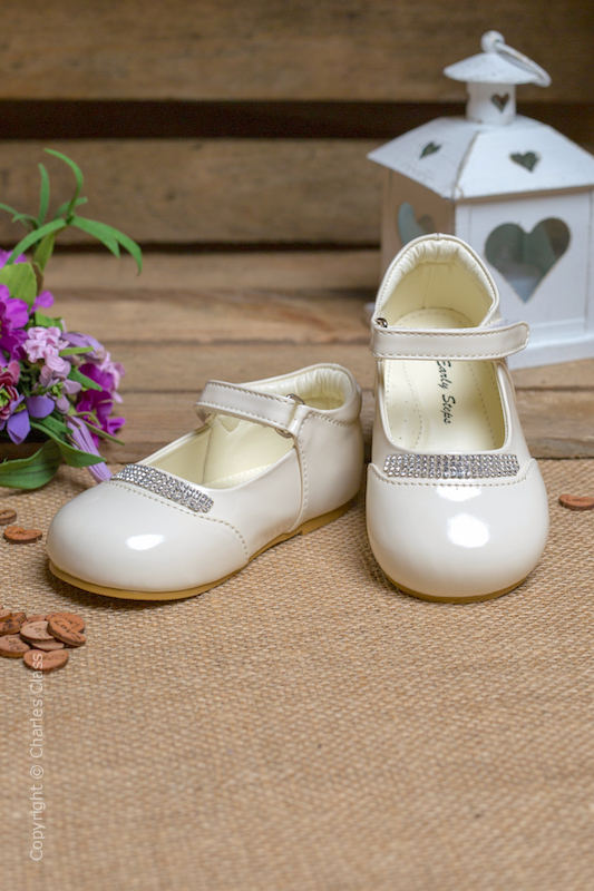 Girls Ivory Princess Leather Shoes Flower Girl Shoes Charles Class